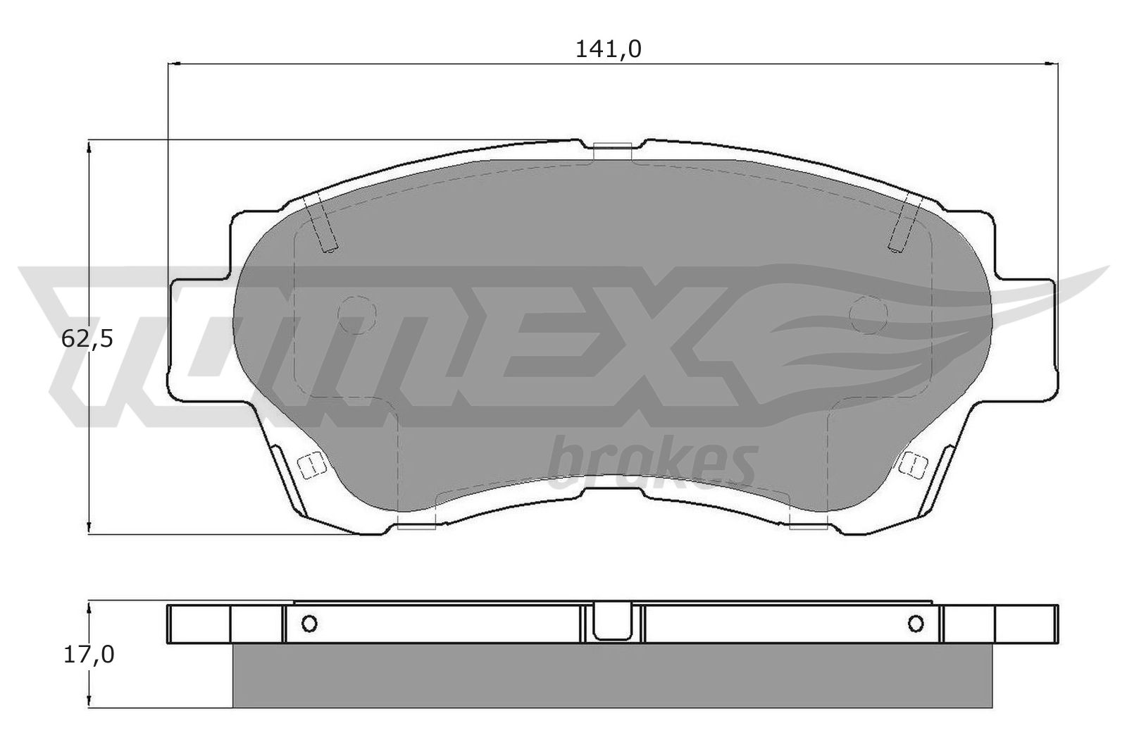 Sada brzdových platničiek kotúčovej brzdy TOMEX Brakes
